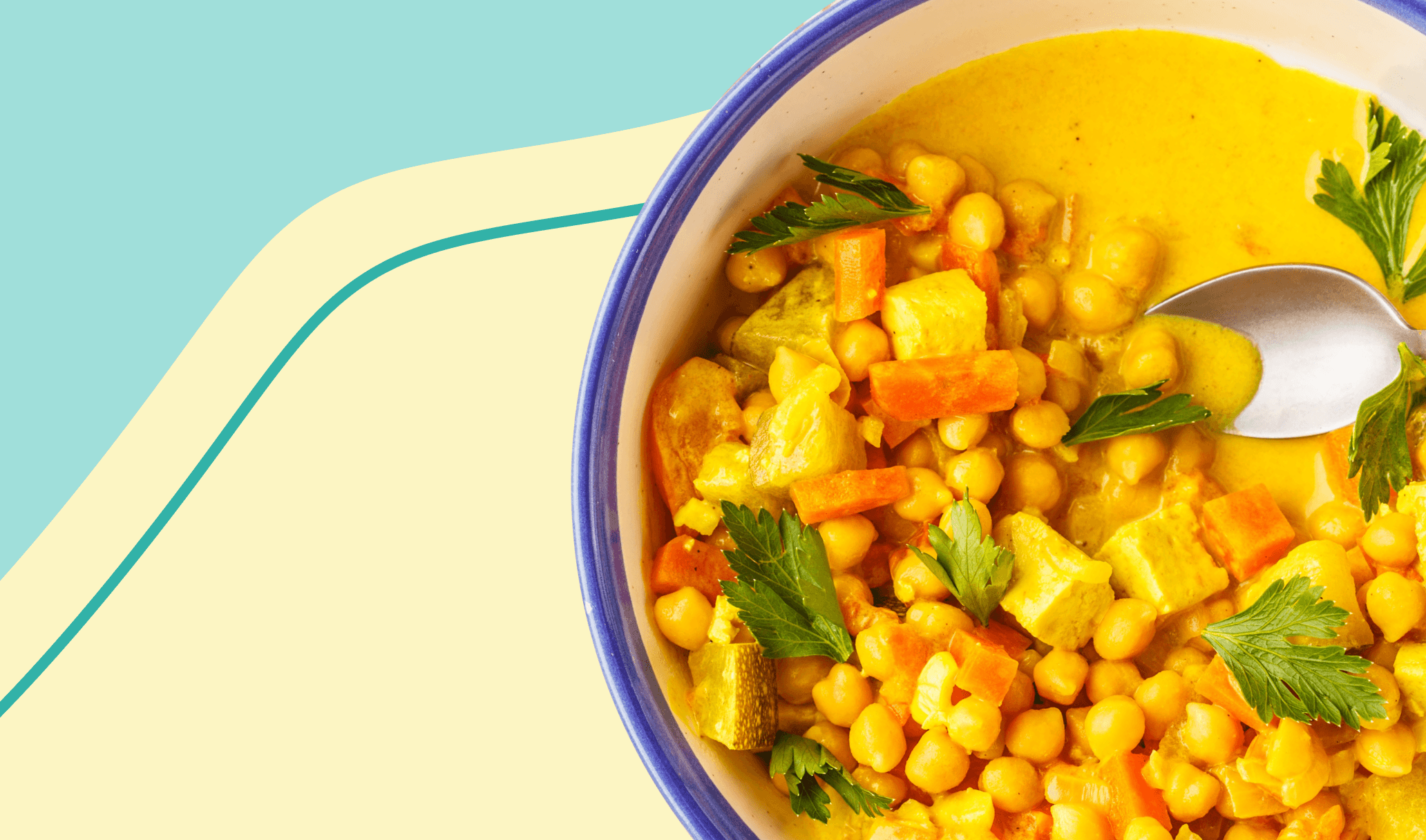 Chickpeas “Curry” with tofu